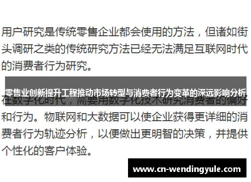 零售业创新提升工程推动市场转型与消费者行为变革的深远影响分析
